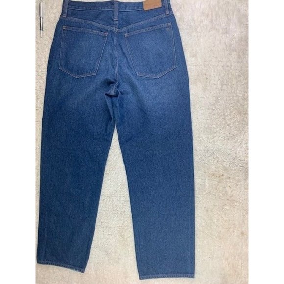 Madewell Size 31 Womens Jeans Baggy Straight Dark Wash High Rise - Picture 4 of 4